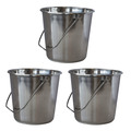 Amerihome XLarge Stainless Steel Bucket Set, PK3 SSB528SET